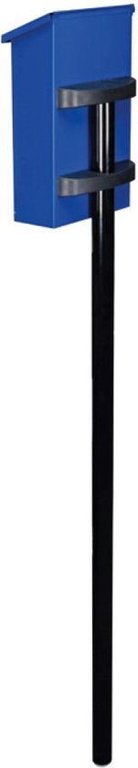 Perel Brievenbuspaal, gegalvaniseerd staal, incl. montagebeugels, zwart, hoogte 150 cm