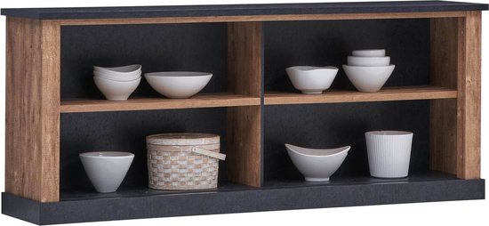 Belfurn - Etienne - buffet-dressoir in mango decor met zwarte profielen