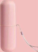 Reis Tandenborstel Houder Groot - Reis Koker - Kleurrijke tandenborstel doosje voor op reis - Roze