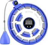 Smart Hula Hoop - Verstelbare Fitness Hoelahoep met Gewicht en Telfunctie - 70 tot 127 cm - Voor Volwassenen en Kinderen - Blauw