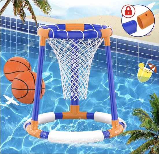 Waterspeelgoed - Zwembad Speelgoed - 2x Bal + Net + Pomp met naald - Zwembad  Basketbal... | bol.com