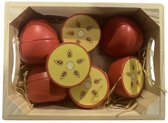 Magni speelgoed fruit appels in houten kistje
