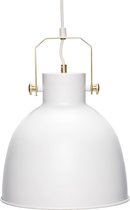 Hübsch Industriële Hanglamp Wit Goud - Plafondlamp Design - ø29x41 cm Hoogte - E27 Fitting - Deens Design - Danish