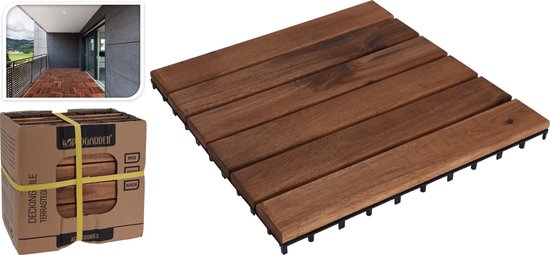Houten tegels 3 m² mozaïek, acaciahout, 33 stuks, 30 x 30 cm