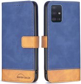 BINFEN Color Book Case - Geschikt voor Samsung Galaxy A51 Hoesje - Blauw