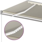 vidaXL - Auvent - manuel - extensible - avec - LED - 500x350 - cm - crème