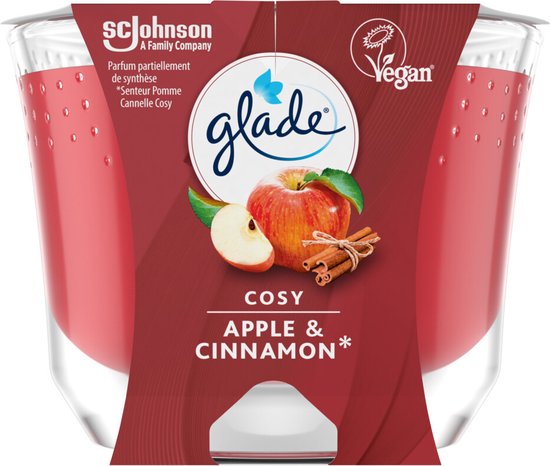 Glade Vegan Geurkaars Apple & Cinnamon 224 gr - Moederdag cadeau