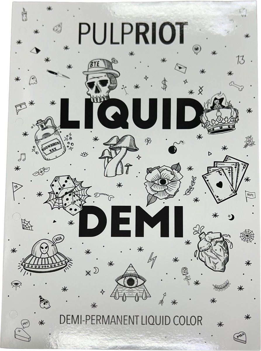 Pulp Riot Demi-Permanent Liquid Color kleurenkaart (30 kleuren)