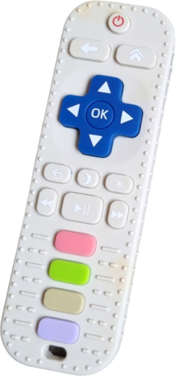 Baby Bijtspeeltje Afstandbediening Wit Bijt Speelgoed - Peuter - Kind - Kids - Bijtring - Cadeau - Sinterklaas - BPA vrij - Schoencadeau