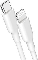 NÖRDIC LGNG-N1022 - Lightning naar USB C-kabel - MFi - Wit - 0.5m