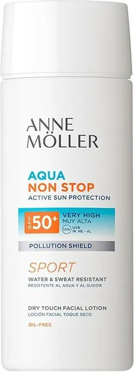 Facial Sun Cream Anne Möller Aqua Non Stop Sport SPF50+ (75 ml)