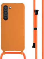 iMoshion Hoesje Met Koord Geschikt voor Samsung Galaxy S23 - iMoshion Siliconen hoesje met koord - Oranje