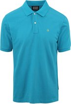 Scotch and Soda - Pique Polo Turquoise - Slim-fit - Heren Poloshirt Maat XL