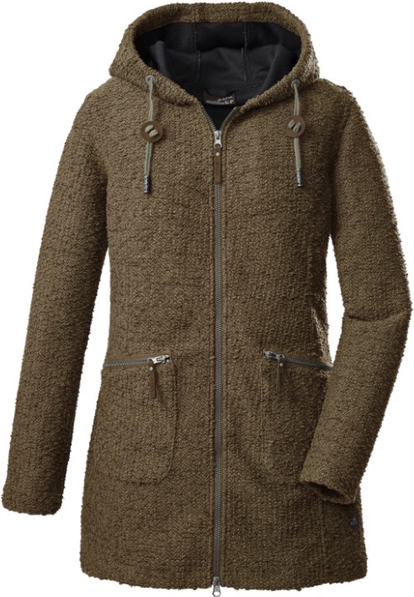 Killtec dames vest - Dames vest lang - 39009 - camel gemeleerd - maat 40