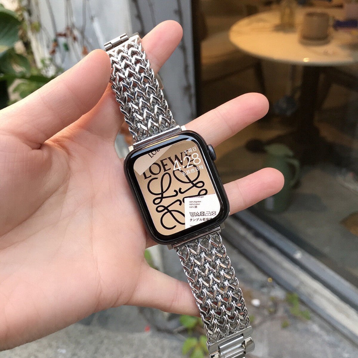 Bracelet Apple Watch Séries 1 à 8 et SE, Maillons en Acier