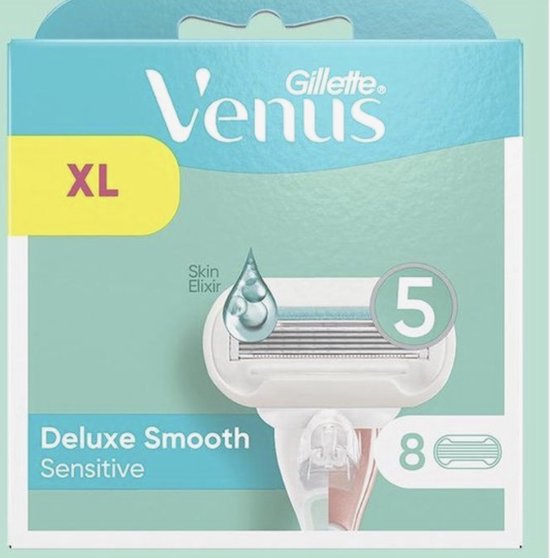 Foto: Gillette venus deluxe smooth sensitive scheermesjes voor vrouwen 8 navulmesjes