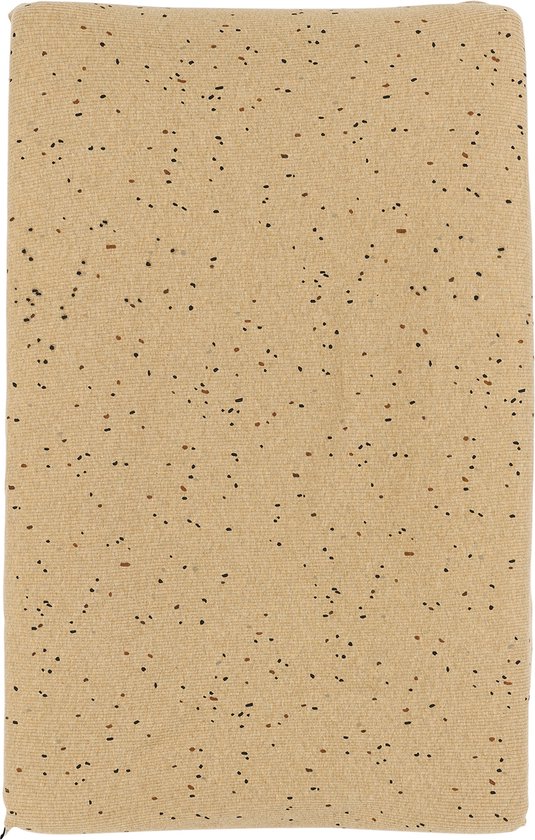 Meyco Baby Rib Mini Spot aankleedkussenhoes - toffee melange - 50x70cm — afbeelding 3