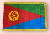 VlagDirect - Luxe Eritrese vlag - Luxe Eritrea vlag - 90 x 150 cm - Franjes.