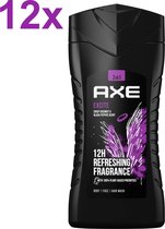 AXE - Excite - Karamel, Coconut, Hazelnoot - Douchegel - 12x 250ml - Voordeelverpakking