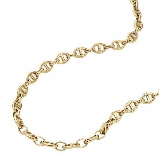 Gouden ketting met ankerschakels.