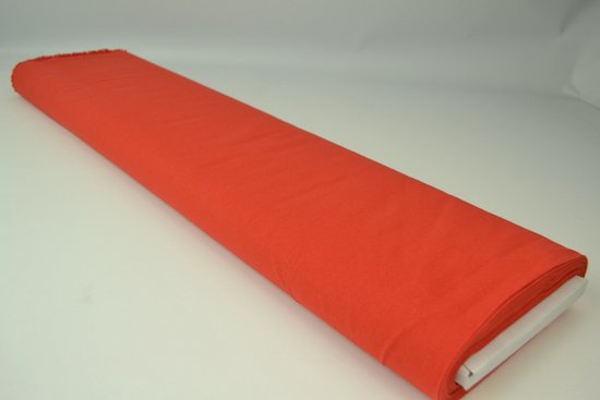 10 mètres de coton bio op rol - Rouge doux - 150cm de large