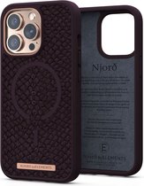 Njord byELEMENTS iPhone 13 Pro hoesje - Telefoonhoesje van Hoogwaardig Zalmleer - Gereycled / Duurzaam materiaal - 2 Meter valbescherming - Geschikt voor Magsafe / Draadloos laden - Paars