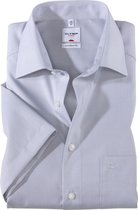 OLYMP Luxor comfort fit overhemd - korte mouw - grijs - Strijkvrij - Boordmaat: 40