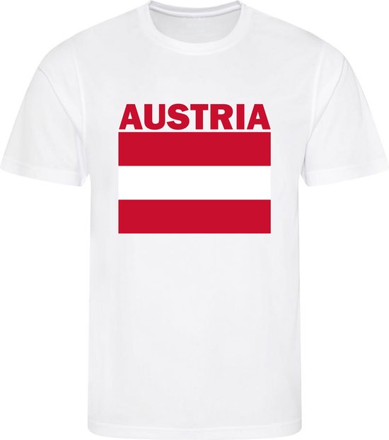Oostenrijk - Austria - T-shirt Wit - Voetbalshirt - Maat: