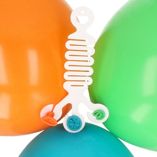 Voordeelset van 10x Hoekhanger voor drie ballonnen - Feestversiering accessoires ballonhangers