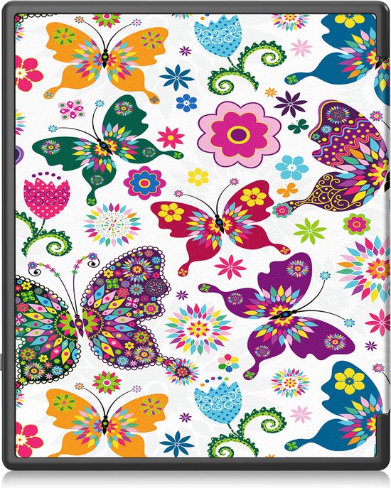 Hoesje Geschikt voor Kobo Elipsa 2E Hoes Book Case Trifold - Hoes Geschikt voor Kobo Elipsa 2E Hoesje Book Cover - Vlinders van Hoesje  — afbeelding 3