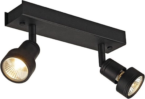SLV PURI 2 plafondlamp Spotlamp 1x100W Zwart 147370