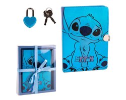 Stitch Dagboek met Slot - Glimmend - Cadeauverpakking