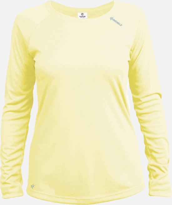 SKINSHIELD - UV Shirt met lange mouwen voor dames - FACTOR50+ Zonbescherming - UV werend - Lichtgeel