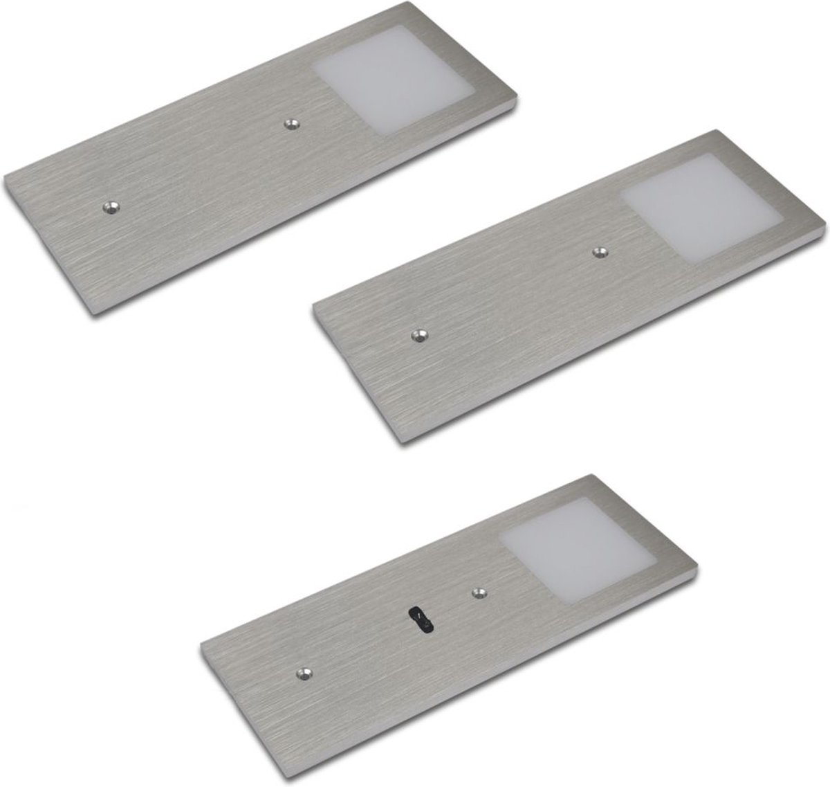 Hera Eco Pad F Ledset Dynamic LED set van 3 spots RVS