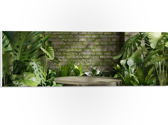 PVC Schuimplaat - Tuin met Groene Planten - 60x20 cm Foto op PVC Schuimplaat (Met Ophangsysteem)