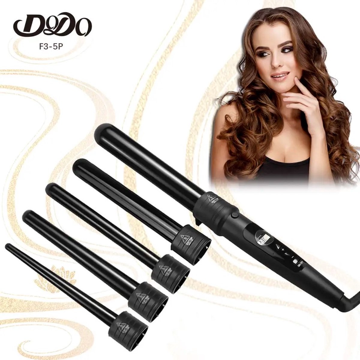 Omea Professionele Krultang 5 in 1 - Stijltang - Hairwrap - Multistyler - Airstyler - Airwrap - Föhnborstel