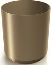 Prosperplast Cache-pot/pot de fleurs Babylon - plastique - extérieur/intérieur - or - D39 x H39 cm