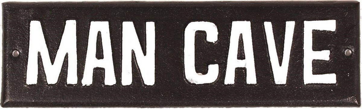 MAN CAVE Tekstbord ijzer