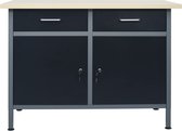 vidaXL - Werkbank - 120x60x85 - cm - staal - zwart
