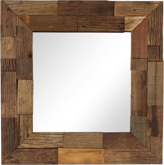 Furniture Limited - Miroir 50x50 cm en bois massif recyclé | bol.com