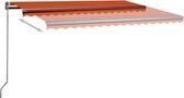 vidaXL - Luifel - vrijstaand - automatisch - 400x300 - cm - oranje - en - bruin