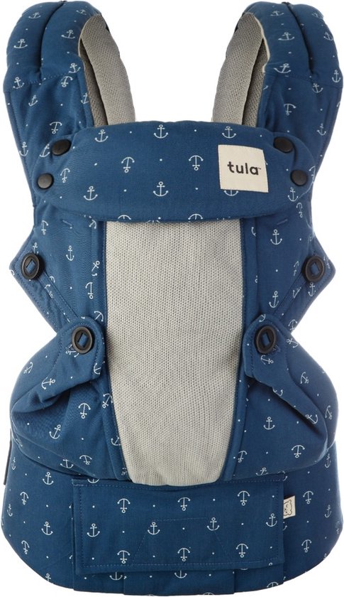 Momcozy Babydrager voor pasgeborenen vanaf de geboorte, ergonomische hulp met neksteun, licht en veilig (3 tot 11 kg), geometrisch patroon