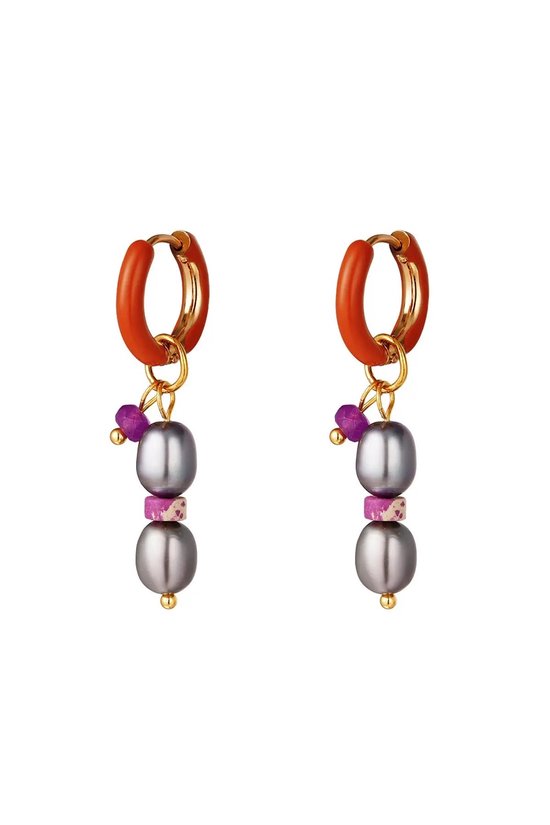 Oorbellen-Earrings - Colored Charm- Medium- Yehwang