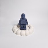 Chennies candles - Handgemaakte 3D blok poppetje Kaars - Soja wax - Decoratieve kaars - Geschenk - Gift - Woonaccessoires - Zwart