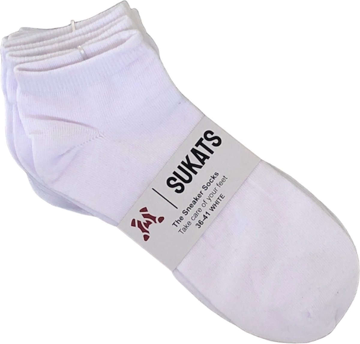 Sukats® Sneakersokken - Wit - Meerdere Maten - 5 Paar - Unisex - Maat 36-40 - Dames en Heren