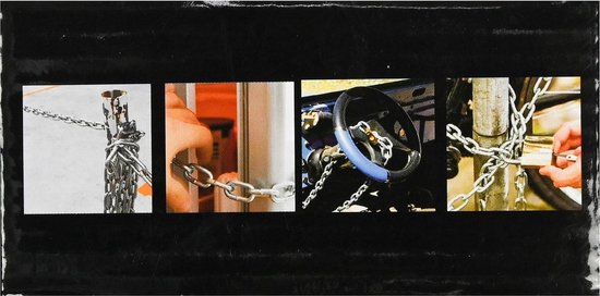 Chaîne avec bloque-disque - acier - 3 m - 4 mm - antivols à chaîne