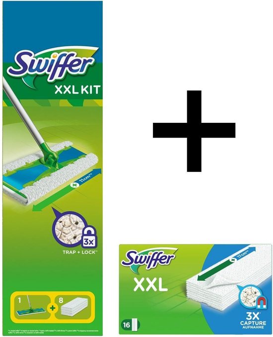 Swiffer Sweeper Floor Wipes - Kit de démarrage avec 2 recharges