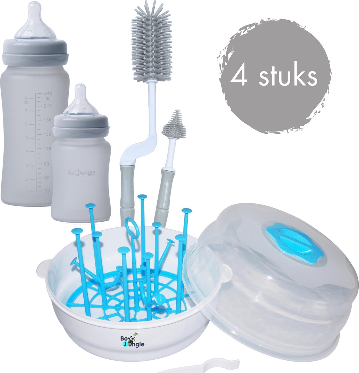 Bo Jungle - Biberons de bouillie Bébé - Pack de démarrage 3 - Set de 2  biberons 