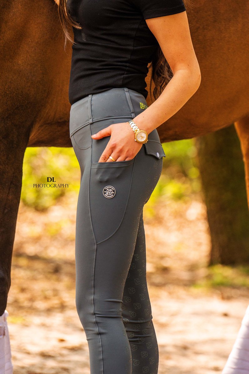 Donley - Acascalini – Blue - paardrijleggings - paardrijlegging - paardrijbroek - super fijne stof - maat 42 - paardenbroek - paardrij broek - paardrij legging - legging - siliconen grip - DONLEY