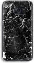 Case Company® - Hoesje geschikt voor Samsung Galaxy S7 hoesje - Zwart Marmer - Soft Cover Telefoonhoesje - Bescherming aan alle Kanten en Schermrand